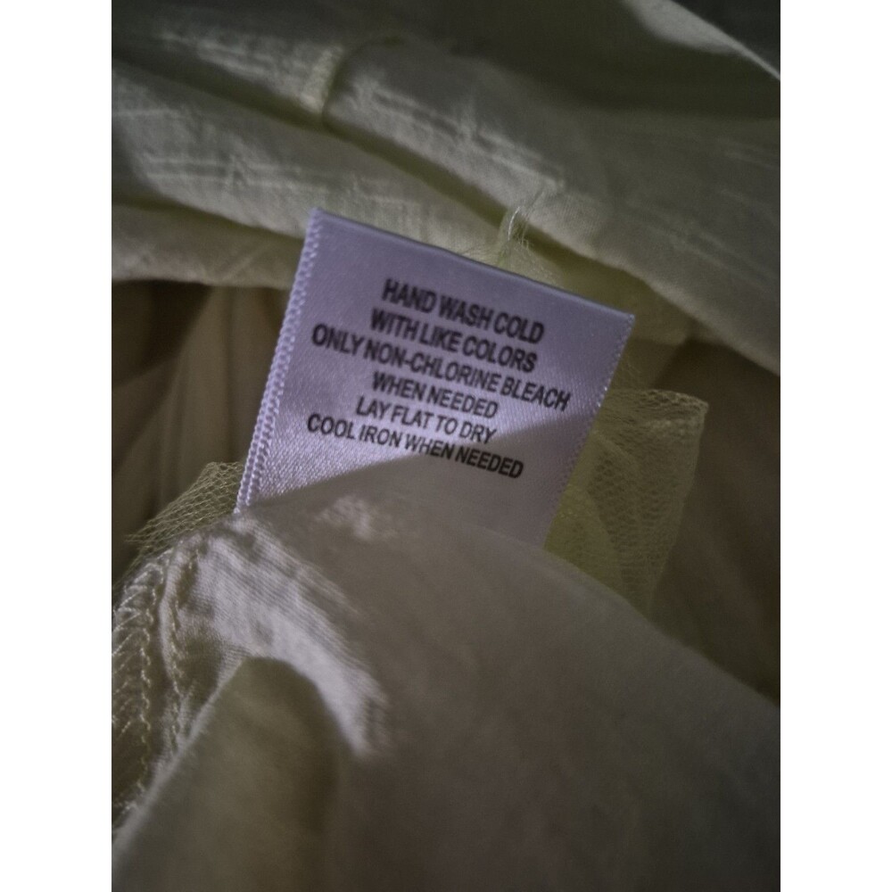 ModCloth size 18 maxi long dress yellow lining faux button pleated smocked - Picture 12 of 12